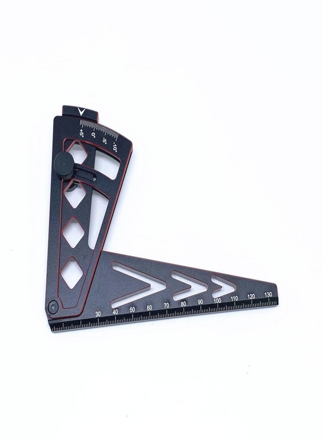 KingVal Adjustable Metal RC Car Wheel Rim Camber Gauge Ruler Height Measuring Tool Compatible with 1/10 1/8 1/7 RC Car (Black-Red) - Image 4